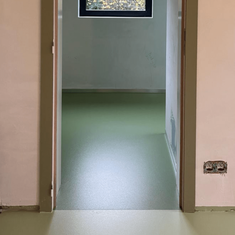 Polyurethaan gietvloer - PU vloer - Groen - naadloze vloer