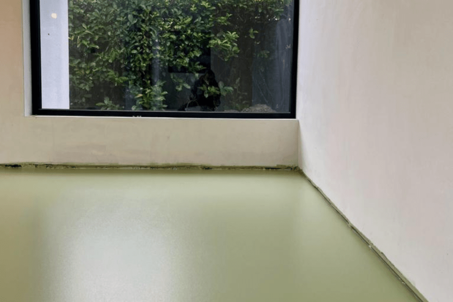 Polyurethaan gietvloer - PU vloer - Groen - naadloze vloer